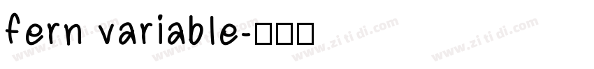 fern variable字体转换